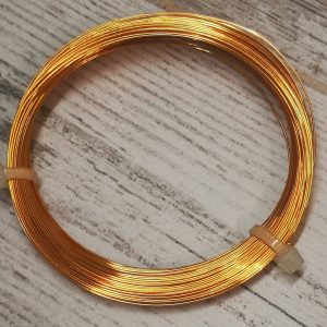1m - Gilt Non Tarnish Copper Craft Wire 0.40mm/26 gauge