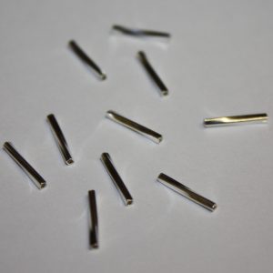 Twisted Long Metal Beads 10mm Silver (20 per pack)