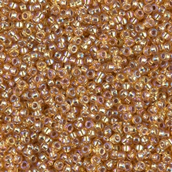 11-1004: Silverlined Dark Gold AB Miyuki Seed Bead (1 tube)