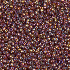 11-1005: Silverlined Dark Topaz AB Miyuki Seed Bead (1 tube)