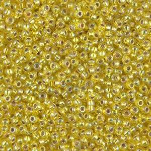 11-1006: Silverlined Yellow AB Miyuki Seed Bead (1 tube)