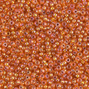 11-1008: Silverlined Orange AB Miyuki Seed Bead (1 tube)