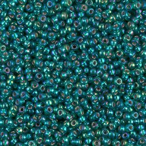 11-1017: Silverlined Emerald AB Miyuki Seed Bead (1 tube)