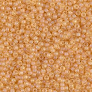 11-132FR: Semi Frosted Matte Transparent Light Topaz AB Miyuki Seed Bead (1 tube)