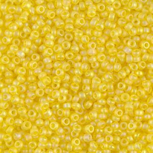 11-136FR: Matte Transparent Yellow AB Miyuki Seed Bead (1 tube)