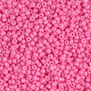 11-1385: Dyed Opaque Carnation Pink Miyuki Seed Bead (1 tube)
