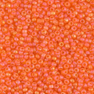 11-138FR: Matte Transparent Orange AB Miyuki Seed Bead (1 tube)
