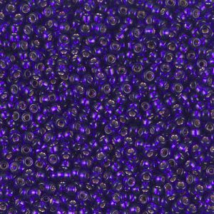 11-1427: Dyed Silverlined Dark Violet Miyuki Seed Bead (1 tube)