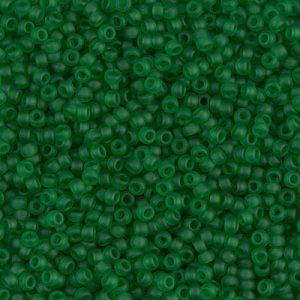 11-146F: Matte Transparent Green Miyuki Seed Bead (1 tube)