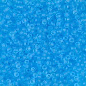 11-148F: Matte Transparent Aqua Miyuki Seed Bead (1 tube)