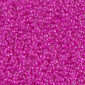 11-209: Fuchsia Lined Crystal Miyuki Seed Bead (1 tube)