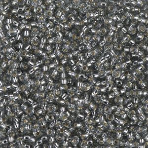 11-21L: Silverlined Light Gray Miyuki Seed Bead (1 tube)