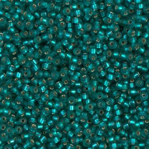 11-2425F: Matte Silverlined Teal Miyuki Seed Bead (1 tube)