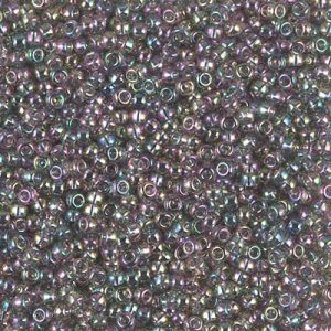11-2440: Transparent Gray Rainbow Luster Miyuki Seed Bead (1 tube)