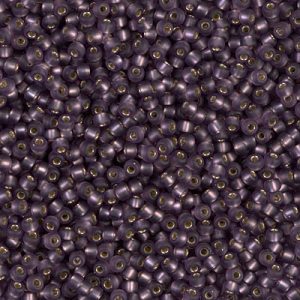 11-24F: Matte Dyed Silverlined Amethyst Miyuki Seed Bead (1 tube)