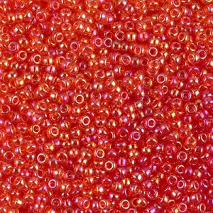 11-254L: Transparent Light Red AB Miyuki Seed Bead (1 tube)