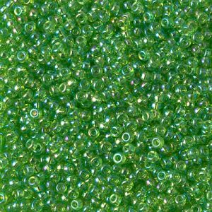 11-259: Transparent Apple Green  AB Miyuki Seed Bead (1 tube)