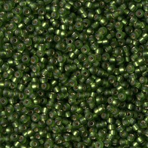 11-26F: Matte Silverlined Olive Miyuki Seed Bead (1 tube)