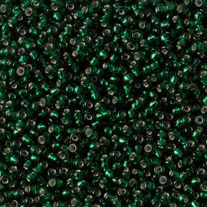 11-27: Silverlined Dark Emerald Miyuki Seed Bead (1 tube)