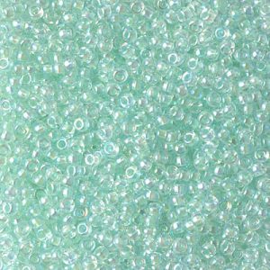 11-271: Light Mint Green Lined Crystal AB Miyuki Seed Bead (1 tube)