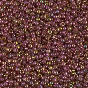 11-301: Dark Topaz Rainbow Gold Luster Miyuki Seed Bead (1 tube)