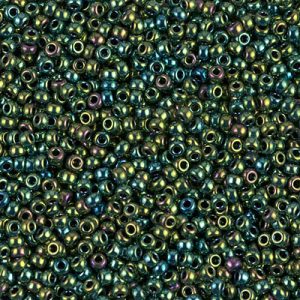 11-468: Metallic Malachite Green Iris Miyuki Seed Bead (1 tube)