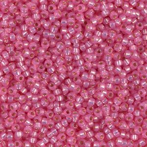 11-556: Dyed Rose Silverlined Alabaster Miyuki Seed Bead (1 tube)