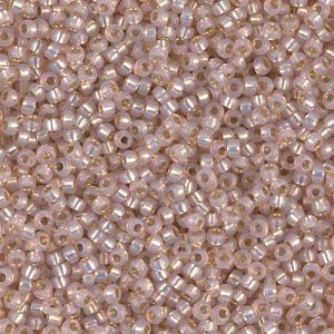 11-579: Dyed Blush Silverlined Alabaster Miyuki Seed Bead (1 tube)