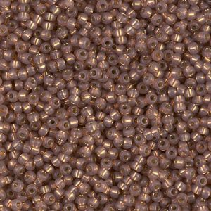 11-641: Dyed Rose Bronze Silverlined Alabaster Miyuki Seed Bead (1 tube)