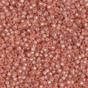 11-642: Dyed Salmon Silverelined Alabaster Miyuki Seed Bead (1 tube)