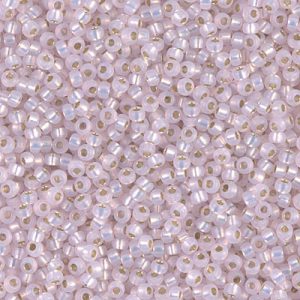11-643: Dyed Pink Silverlined Alabaster Miyuki Seed Bead (1 tube)