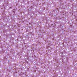 11-644: Dyed Hot Pink Silverlined Alabaster Miyuki Seed Bead (1 tube)