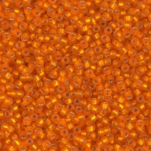 11-8F Matte Orange Silverlined Miyuki Seed Bead (1 tube)