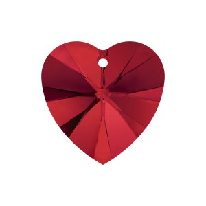 14mm Heart Light Siam Drop 6228