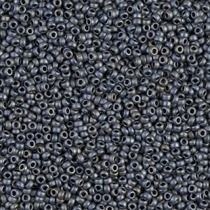 15-2002 Matte Met Silver Gray Miyuki Seed Bead