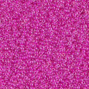 15-209 Fuchsia Lined Crystal Myuki Seed Bead
