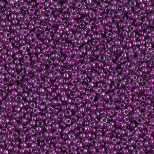 15-2247 Fuchsia Lined Crystal Luster Miyuki Seed Bead