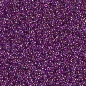 15-352 Fuchsia Lined Aqua Luster Miyuki Seed Bead