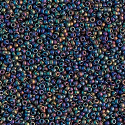15-401FR Matte Black AB Miyuki Seed Bead