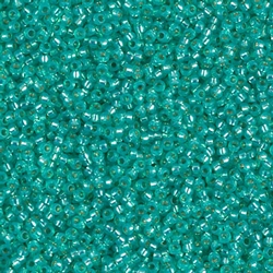 15-572 Dyed Aqua Green S/L Alabaster Miyuki Seed Bead