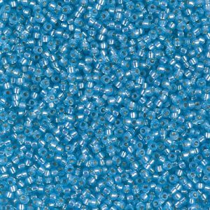 15-573 Dyed Aqua S/L Alabaster Miyuki Seed Bead