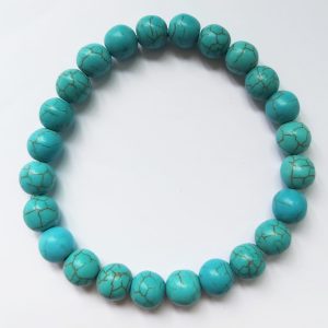 I2. Blue Howlite Elastic Bracelet