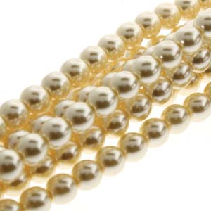 Cream Czech Glass Beads 2MM - ROUND PEARLS CREAM (150 pieces)