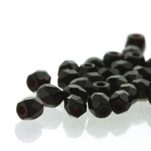 Fire Polished 2mm Jet (X100)