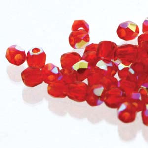 Fire Polished 2mm Siam AB (X100)