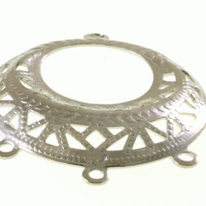 3 Loop Earring Fitting Silver Plated (2 Per Pack)