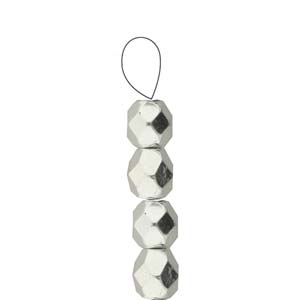 Fire Polished 4mm Silver Plated (38 pcs)