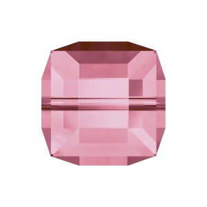 4mm Square Light Rose Bead 5601 (x10 pieces)