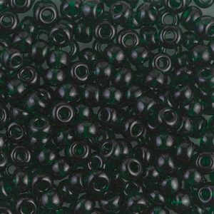 6-156 Tr Dark Emerald Miyuki Seed Bead