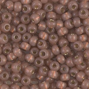 6-641 Dyed Rose Bronze S/L Alabaster Miyuki Seed Bead